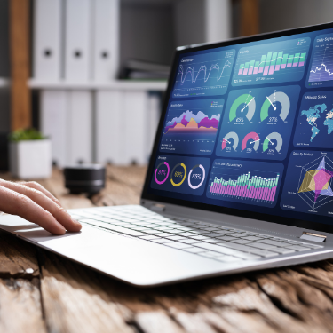 Laptop showing dashboard